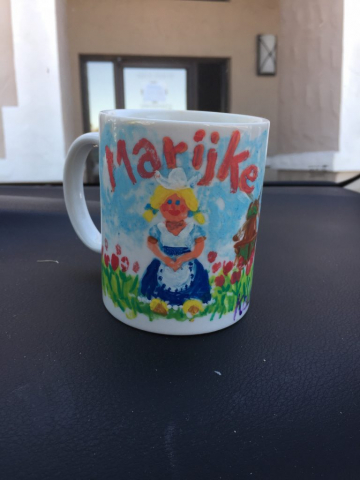 Hand painted coffee mug by Kees Den Breejen